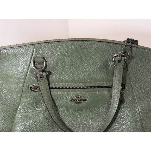 Coach, Prairie satchel, polished pebble leather, Green - Picture 3 of 8
